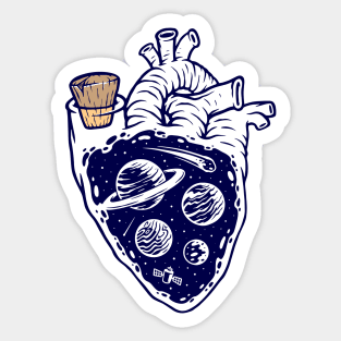 Universe My Heart Illustration Sticker